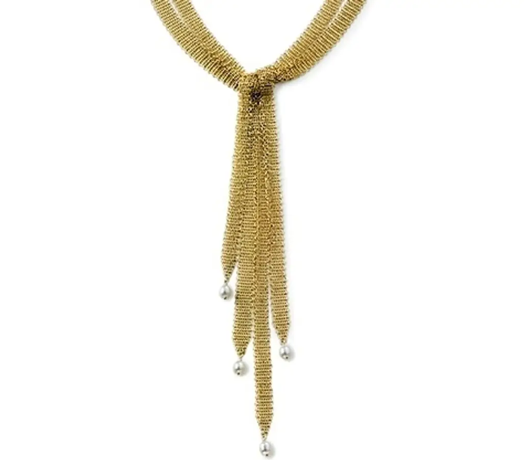 Elsa Peretti® Mesh bib necklace in sterling silver, mini. | Tiffany & Co.