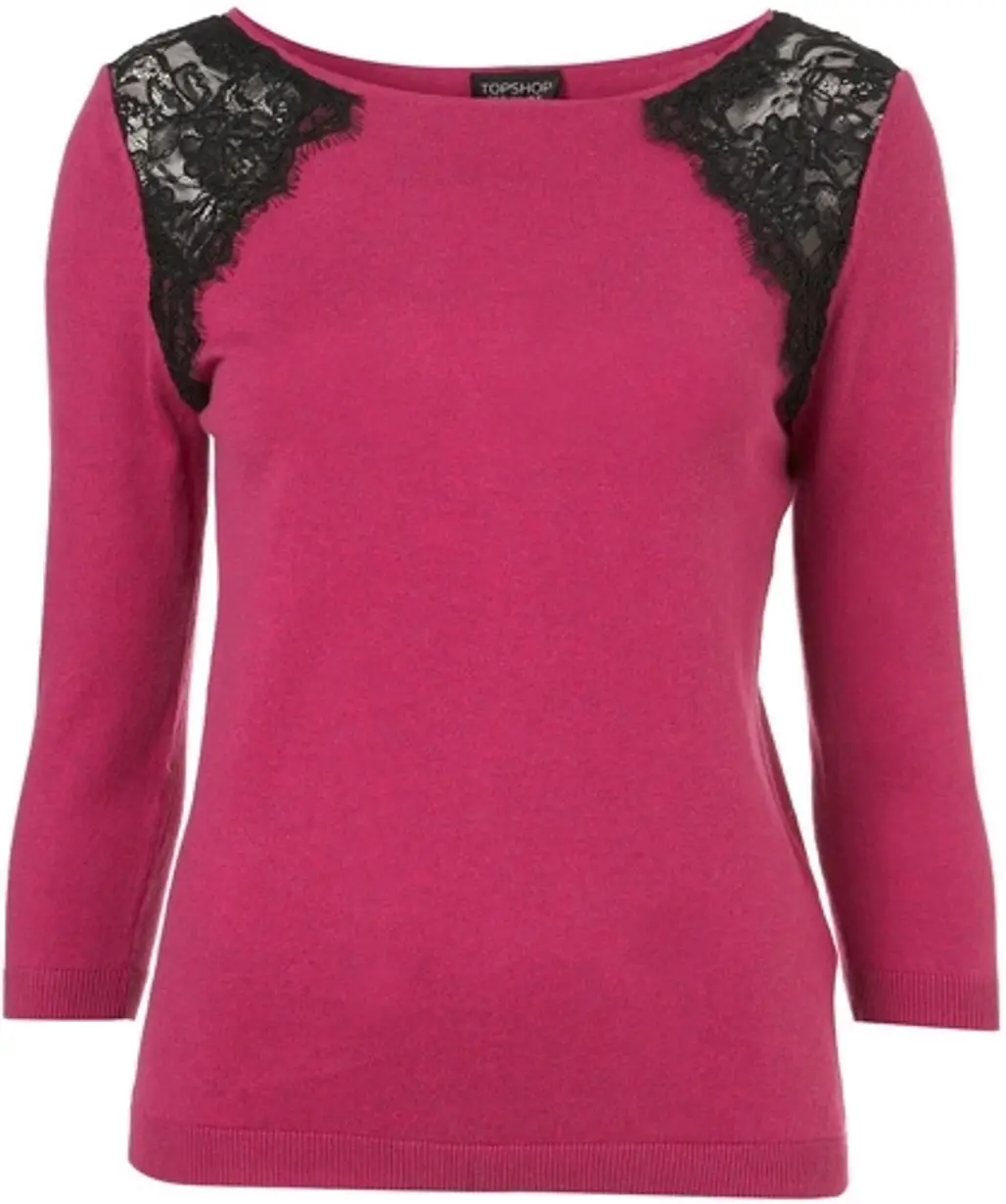 Knitted Shoulder Lace Top