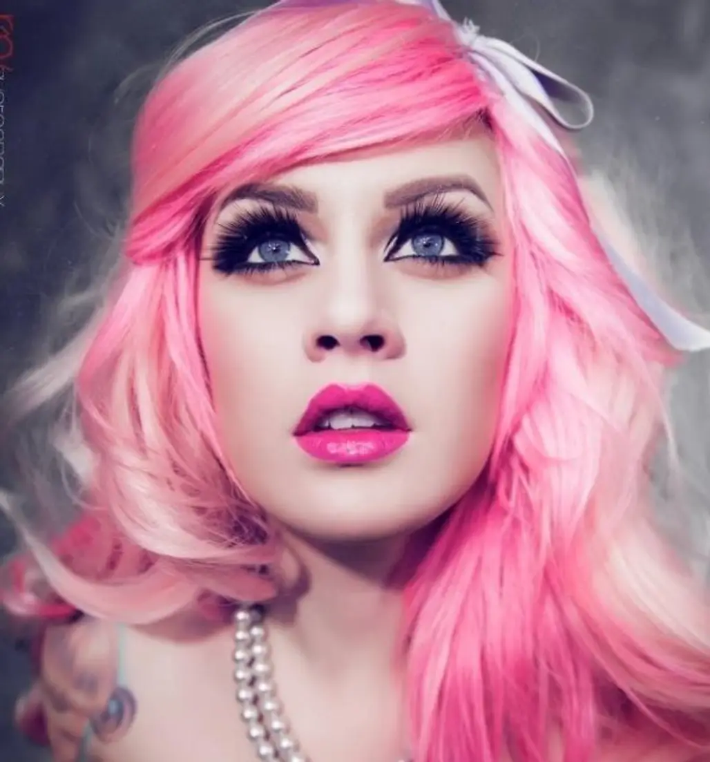 hair, human hair color, color, pink, face,