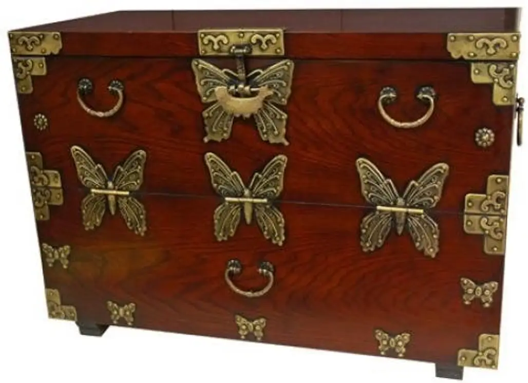 Butterfly Blanket Chest