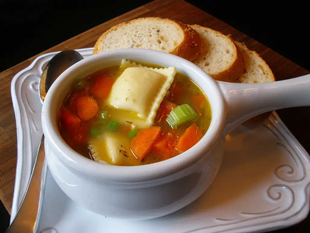 Vegetable and Ravioli Soup
