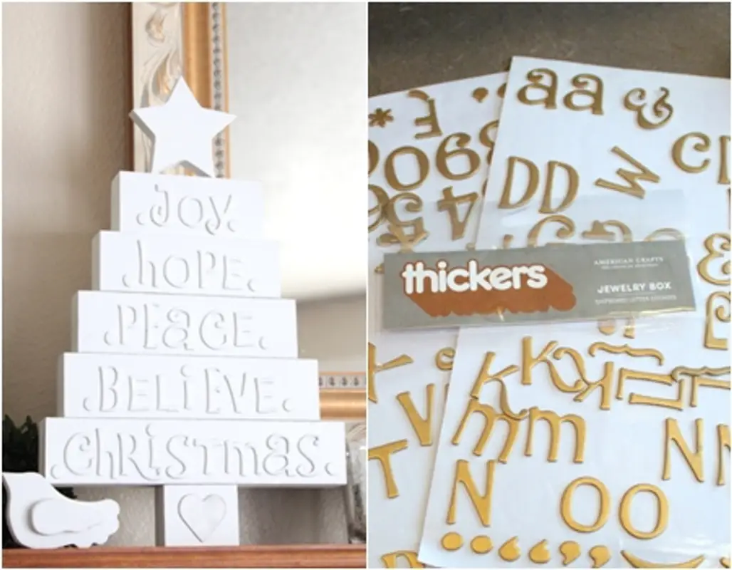 Chipboard Letters + Wood Blocks