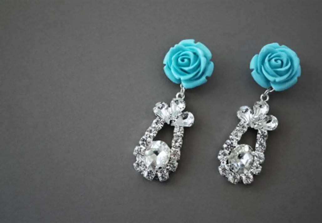 Prada-Inspired Rose Earrings
