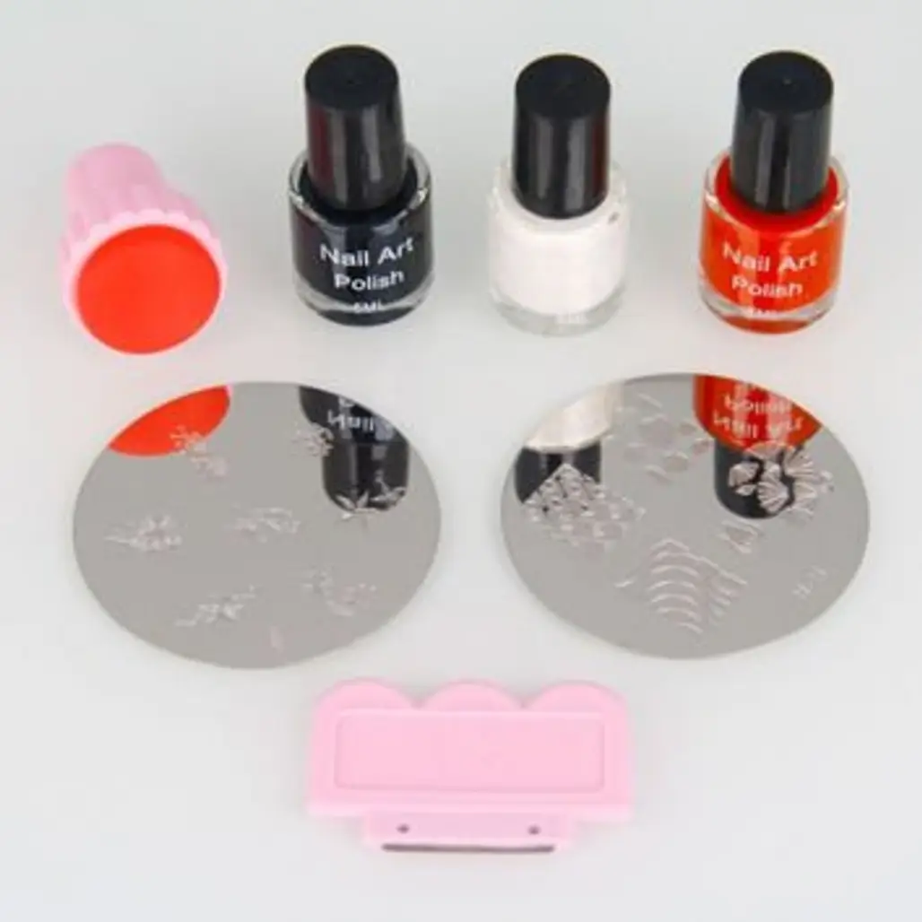 7PCS DIY Nail Art Stamping Image Tools Kit