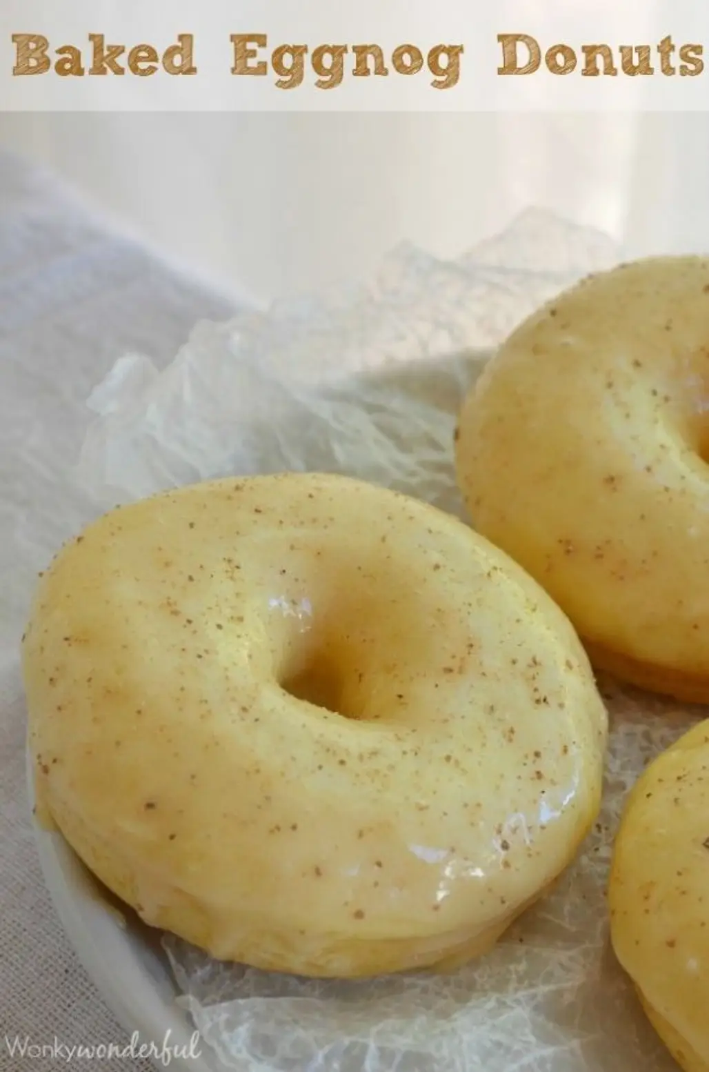 Baked Eggnog Donuts