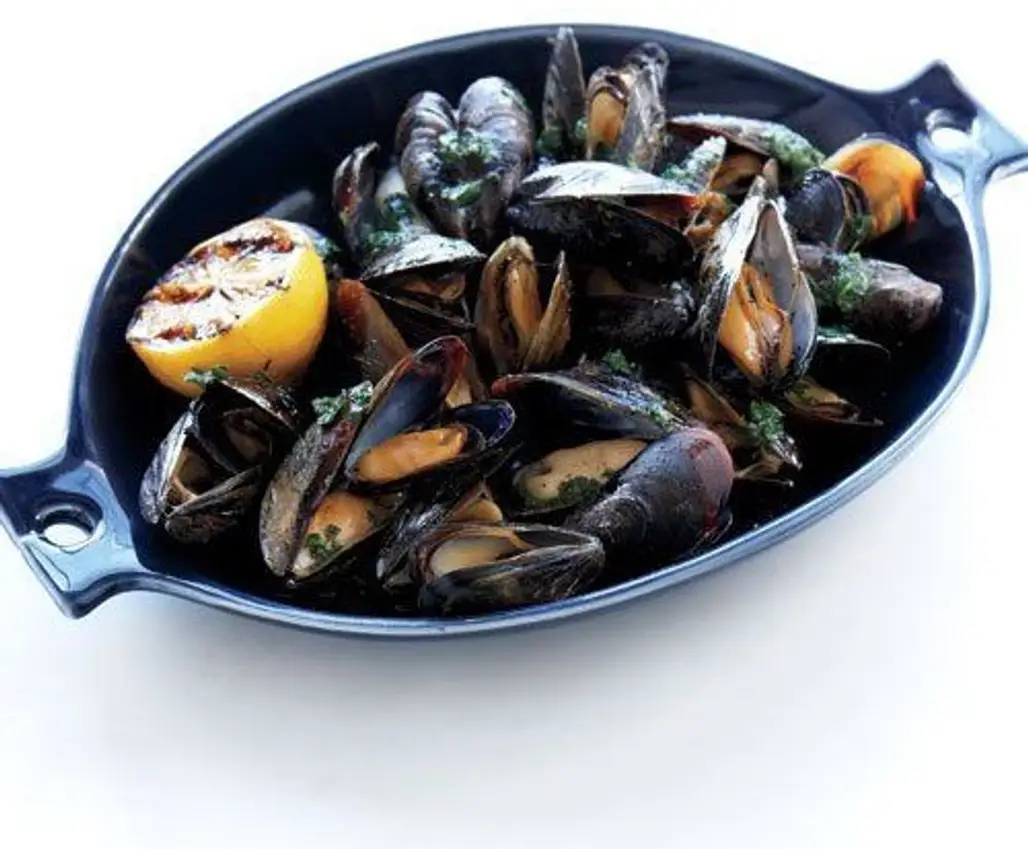 Grilled Mussels with Herb Butter Recipe