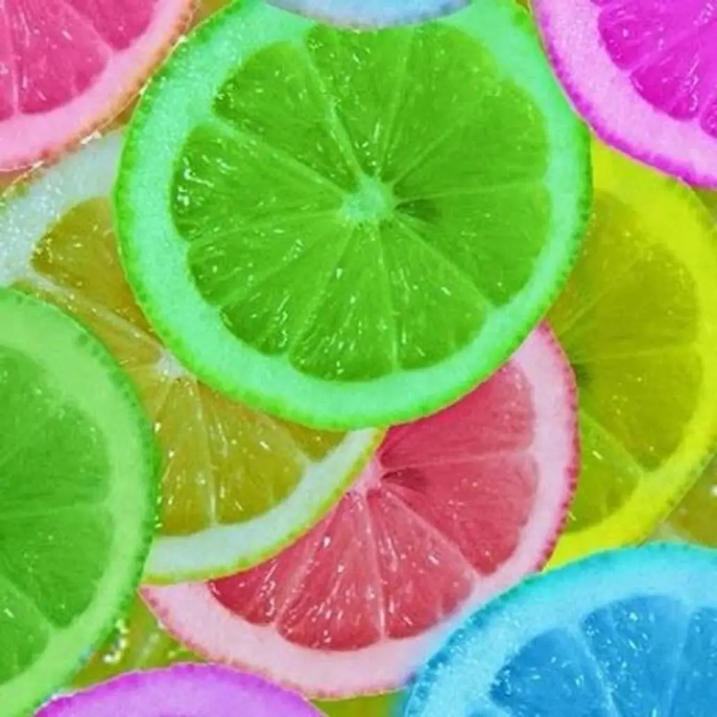 Cut up Orange or Lemon Slices and Let Them Soak in Some Food Coloring. Freeze Them and Add Them to a Drink