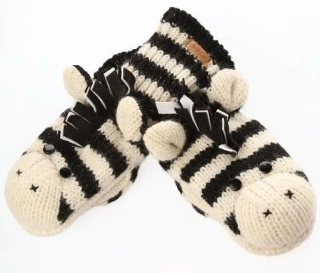 Zebra Winter Gloves