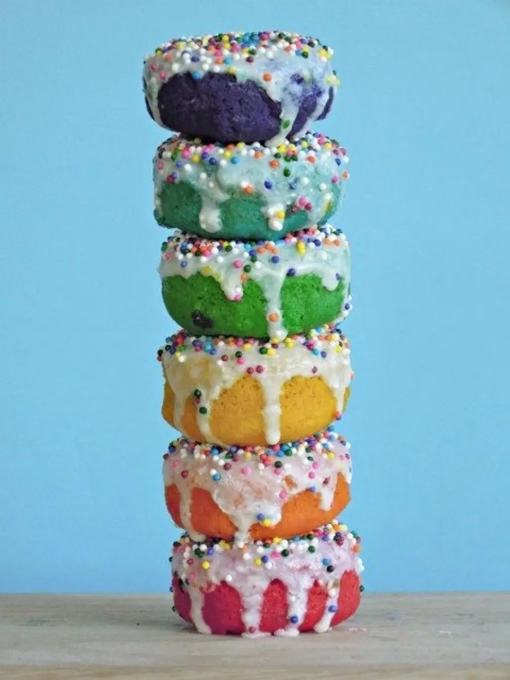 Rainbow Sprinkled Doughnuts