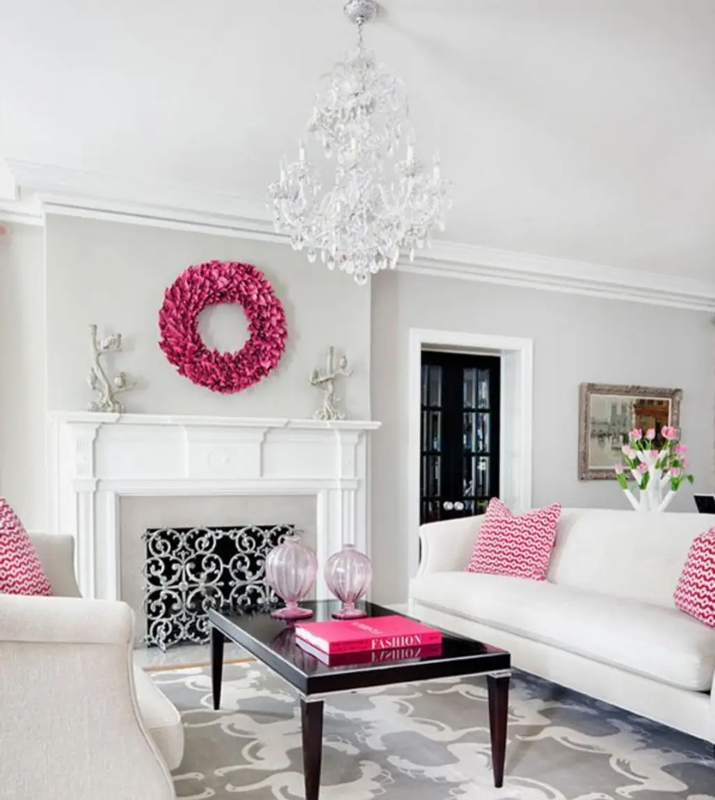 living room, pink, room, interior design, home,