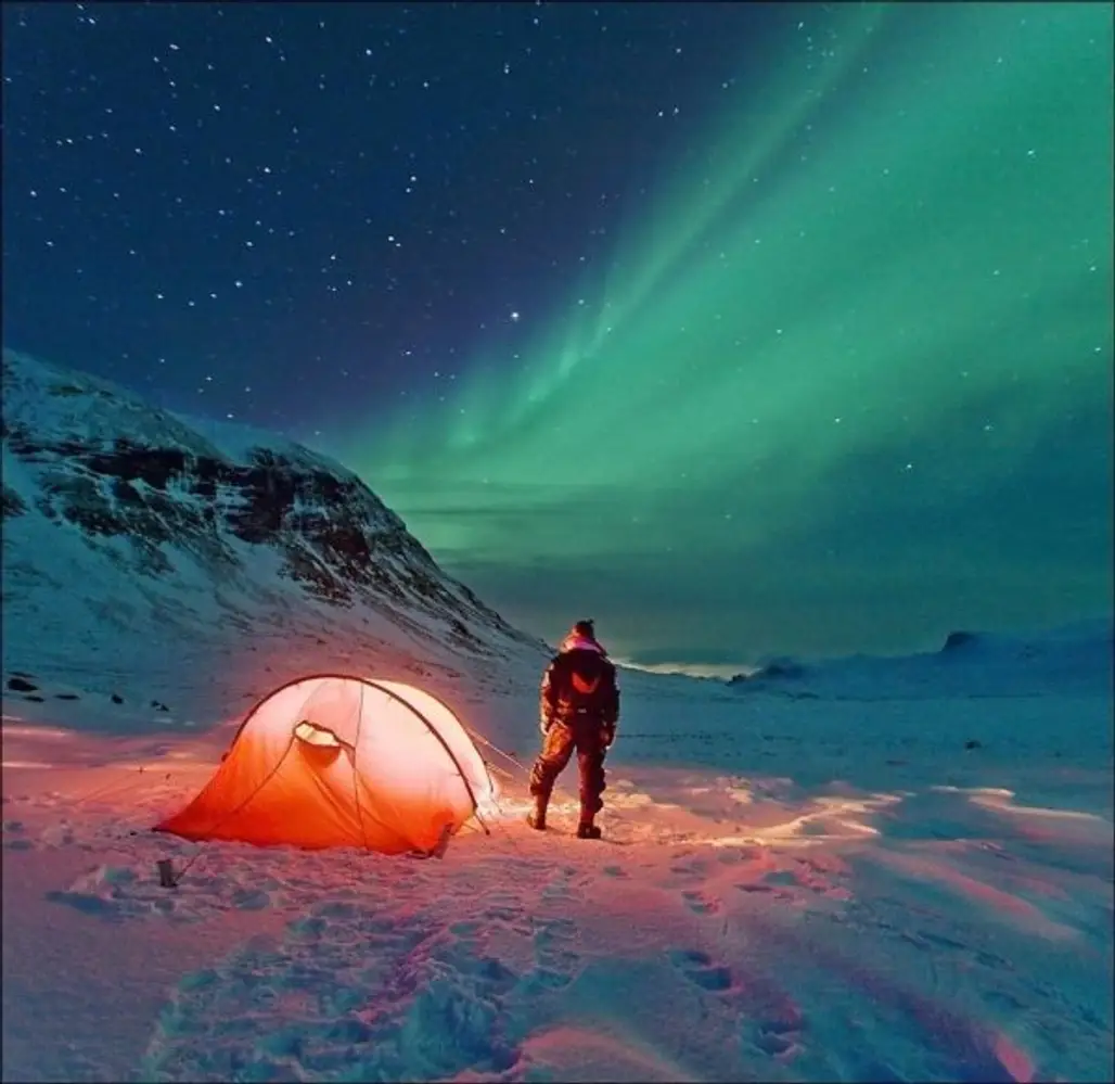 Camp under the Northern Lights