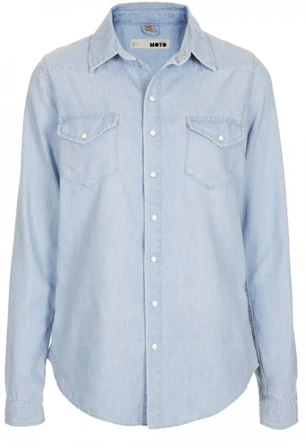 Topshop Fitted Chambray Shirt