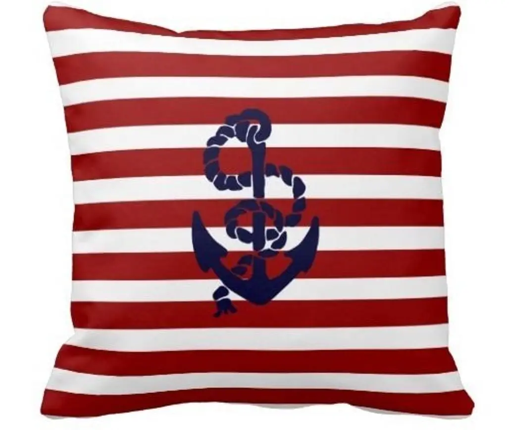 Red and Blue Nautical Anchor