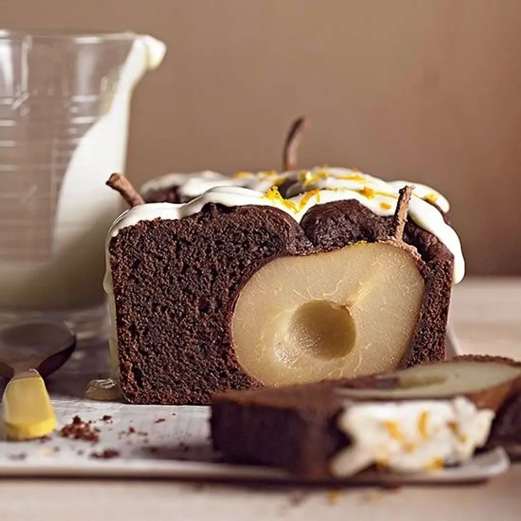 Chocolate-Cinnamon Pear Loaf Cake