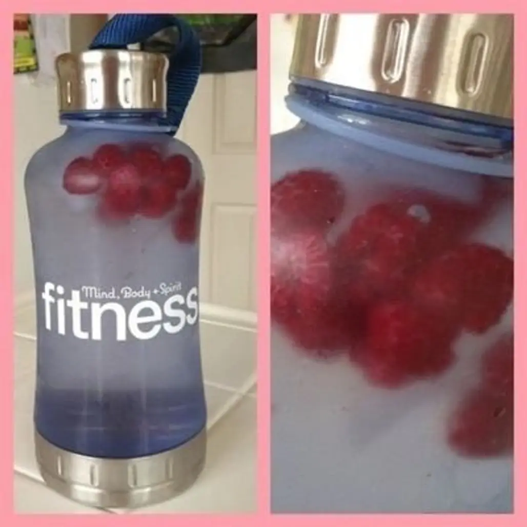 Add Frozen Fruit to Your Water Bottle