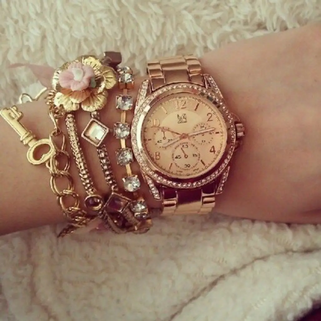 Gold and Shiny Arm Candy