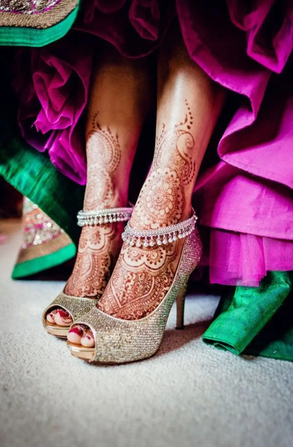 With Stunning Anklets and Sparkly Shoes