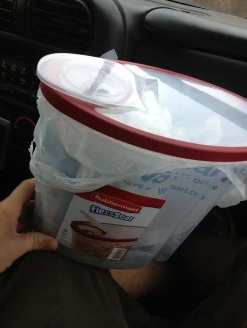 A Cereal Container Makes a Great Trash Can