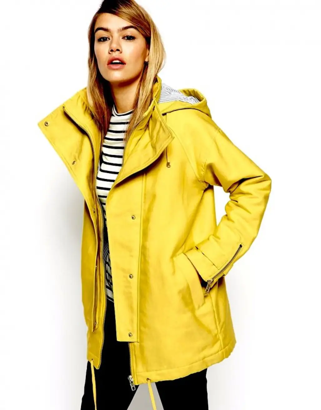 ASOS Parka in Cocoon Fit with Contrast Liner