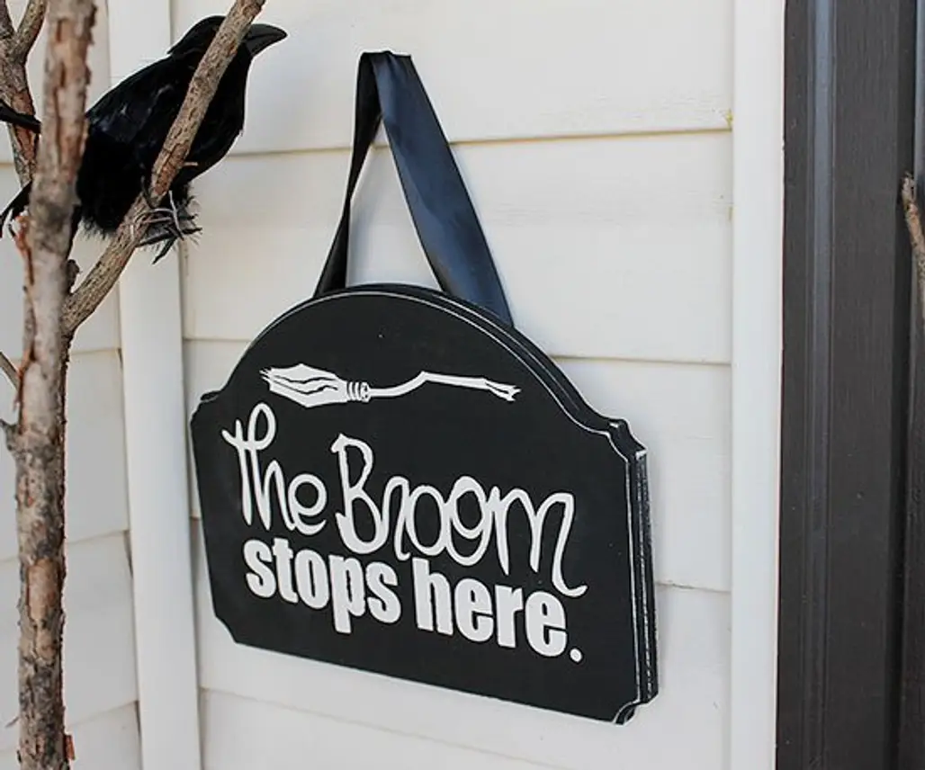 Broom Stop Sign