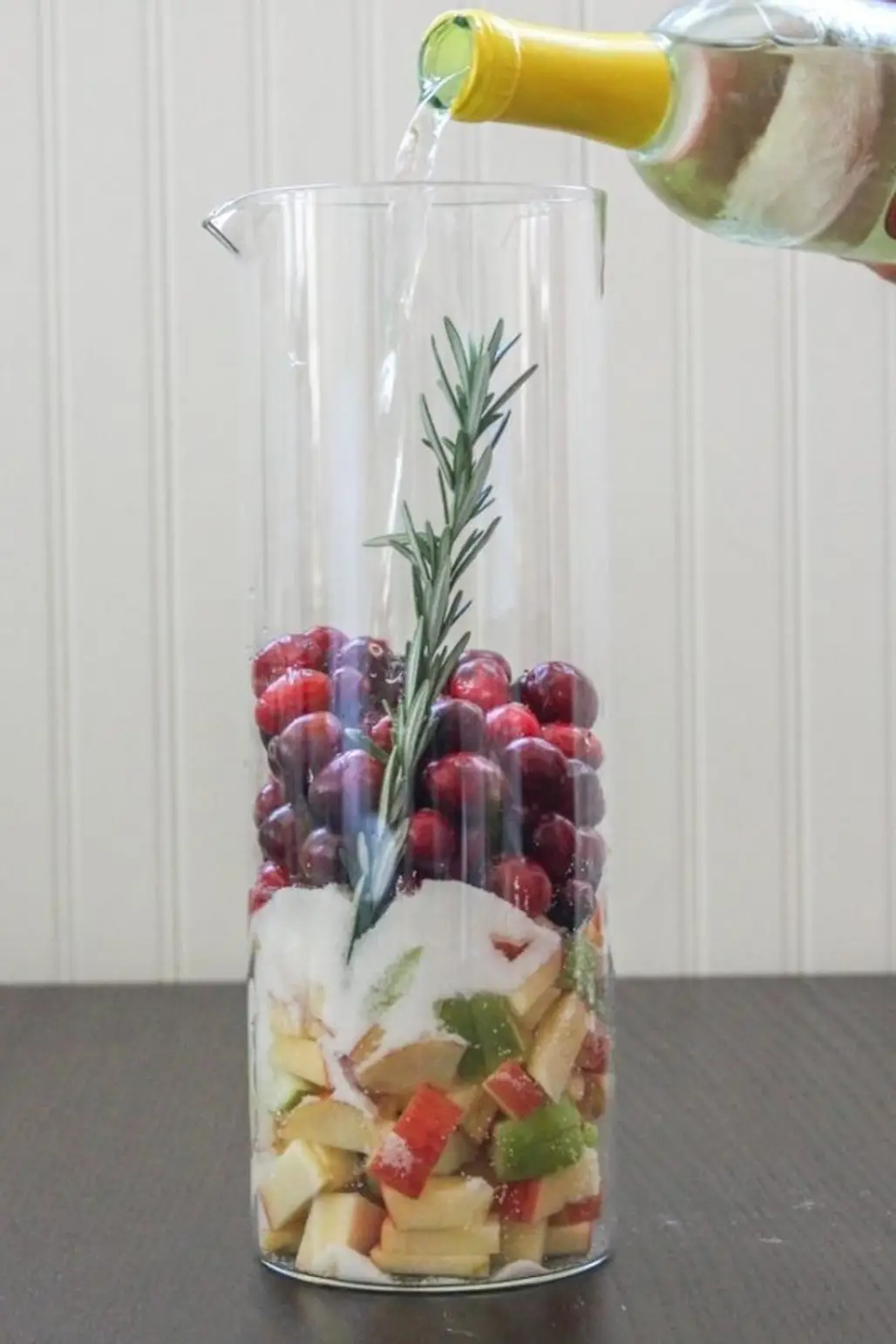 Cranberry and Rosemary White Christmas Sangria
