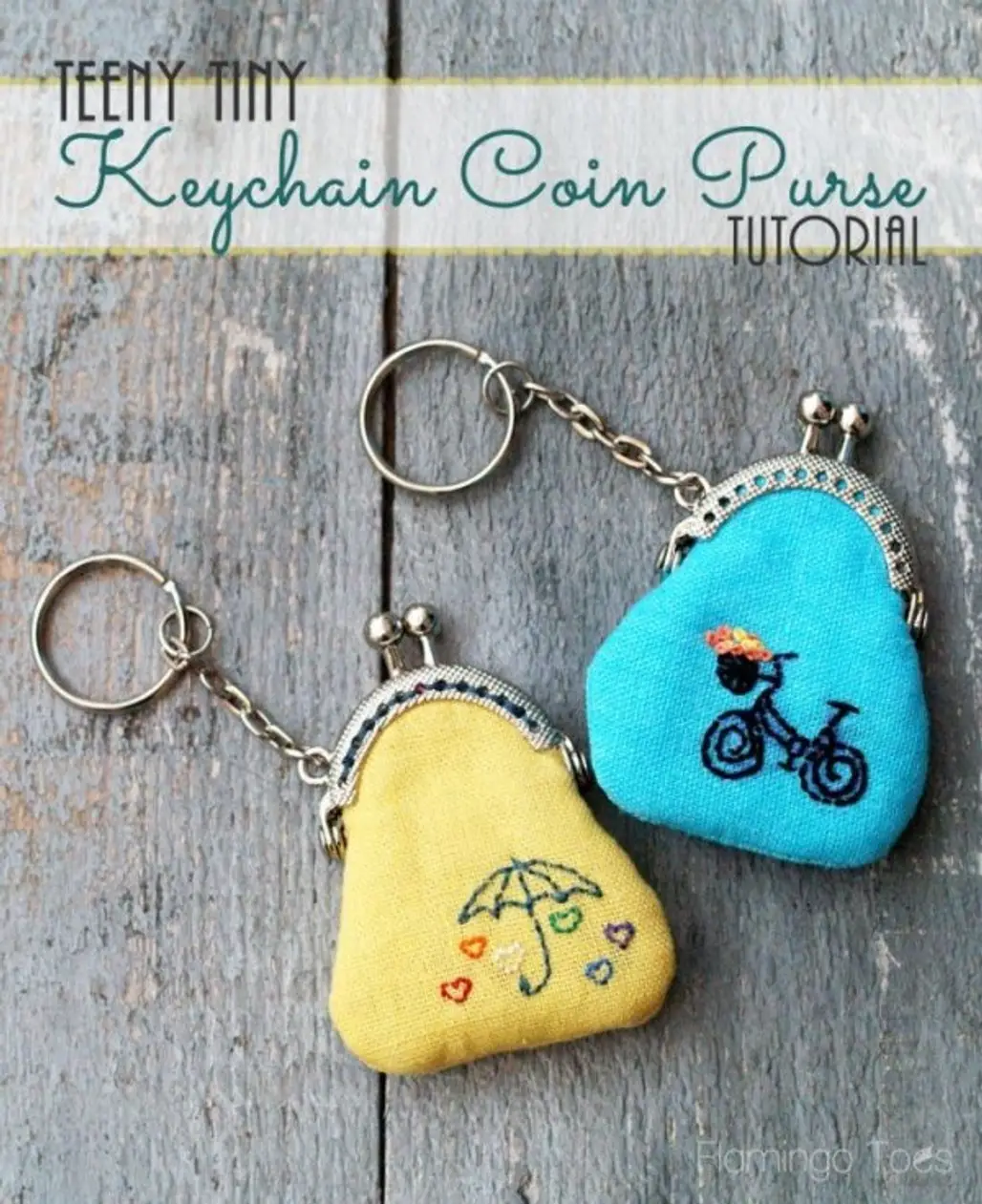 Teeny Tiny Embroidered Key Chain Coin Purses Imagine What Fun