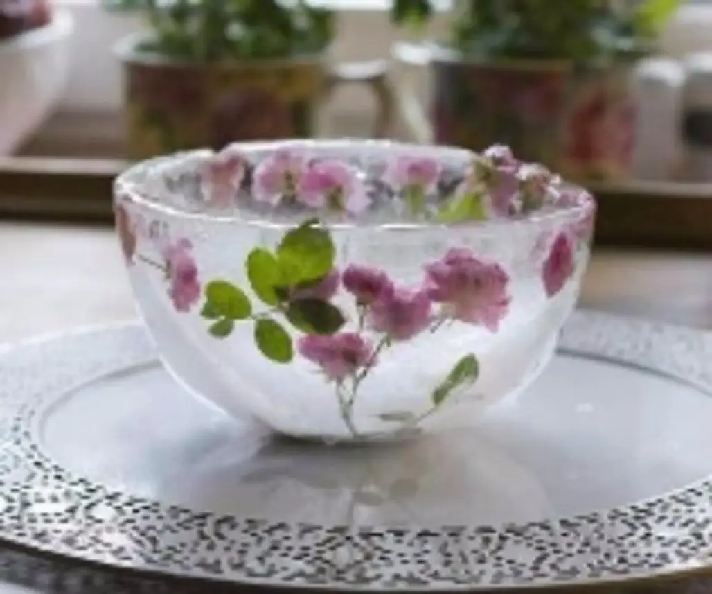 A Floral Ice Bucket, Bowl or Centerpiece is Just Wow