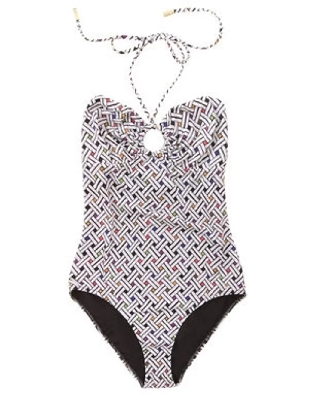 Diane Von Furstenberg Micro Maze Print Swimsuit