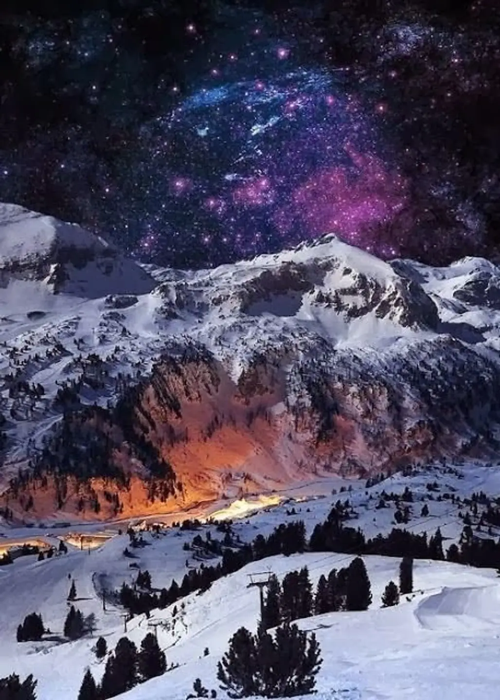 Starry Snowy Night