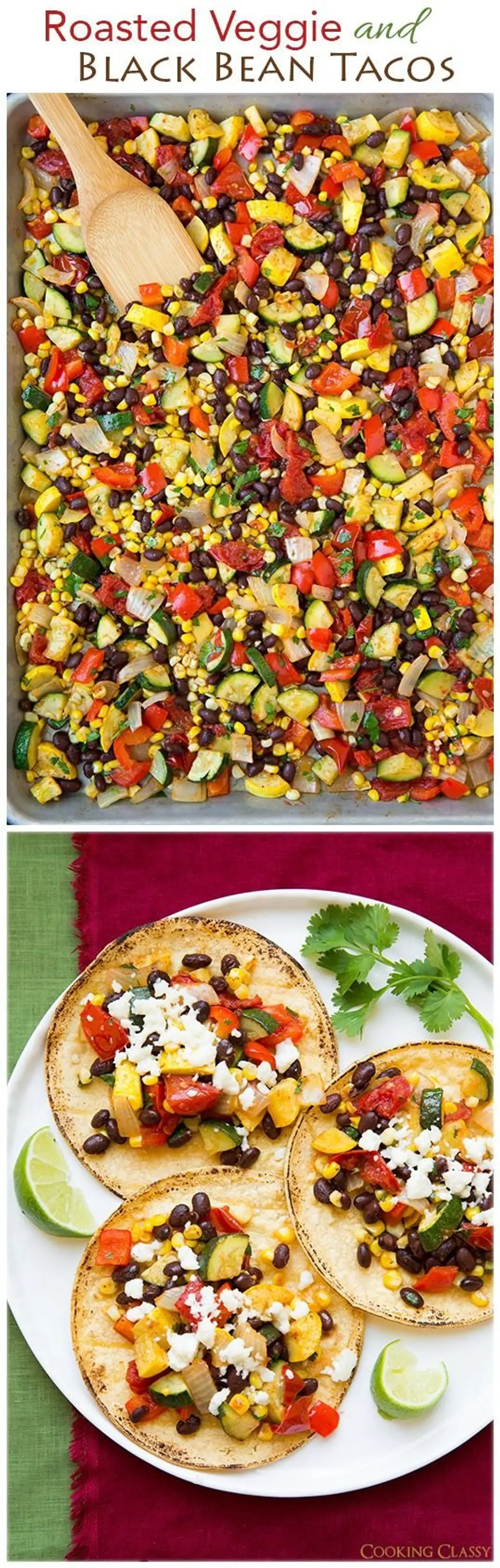 Roasted Veggie and Black Bean Tacos