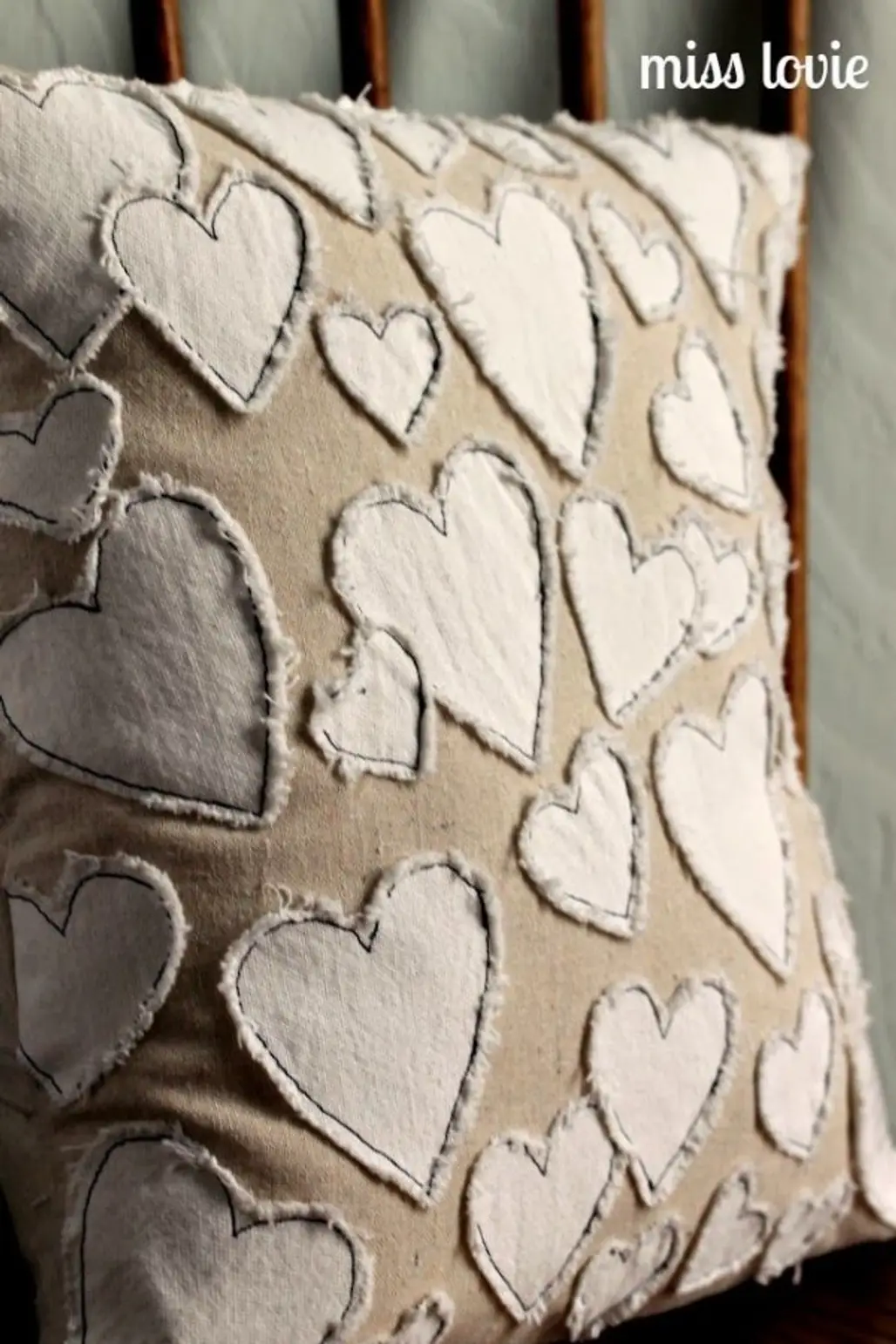 Anthro Knockoff Heart Collector Pillow