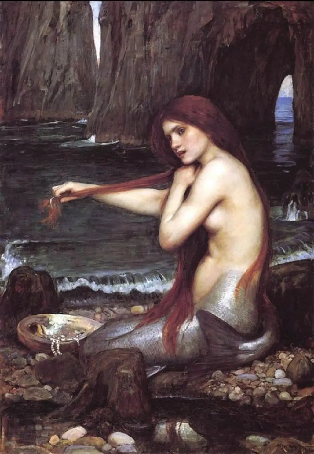 "a Mermaid" by John William Waterhouse