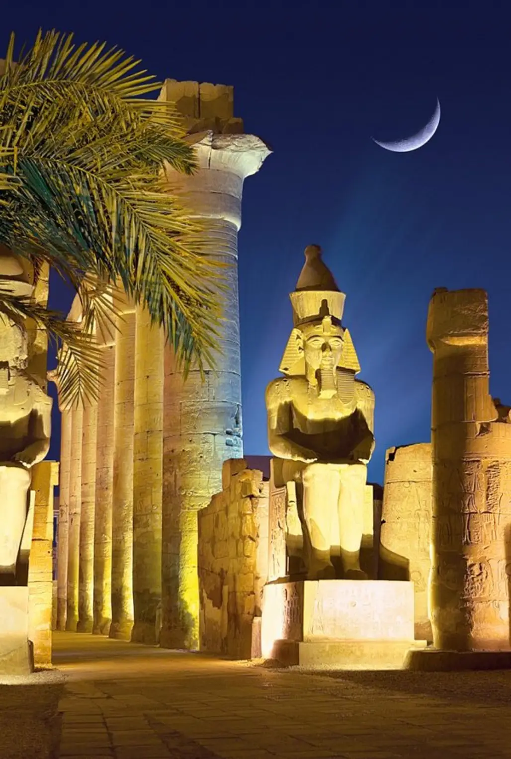 Luxor Temple,landmark,night,ancient history,temple,