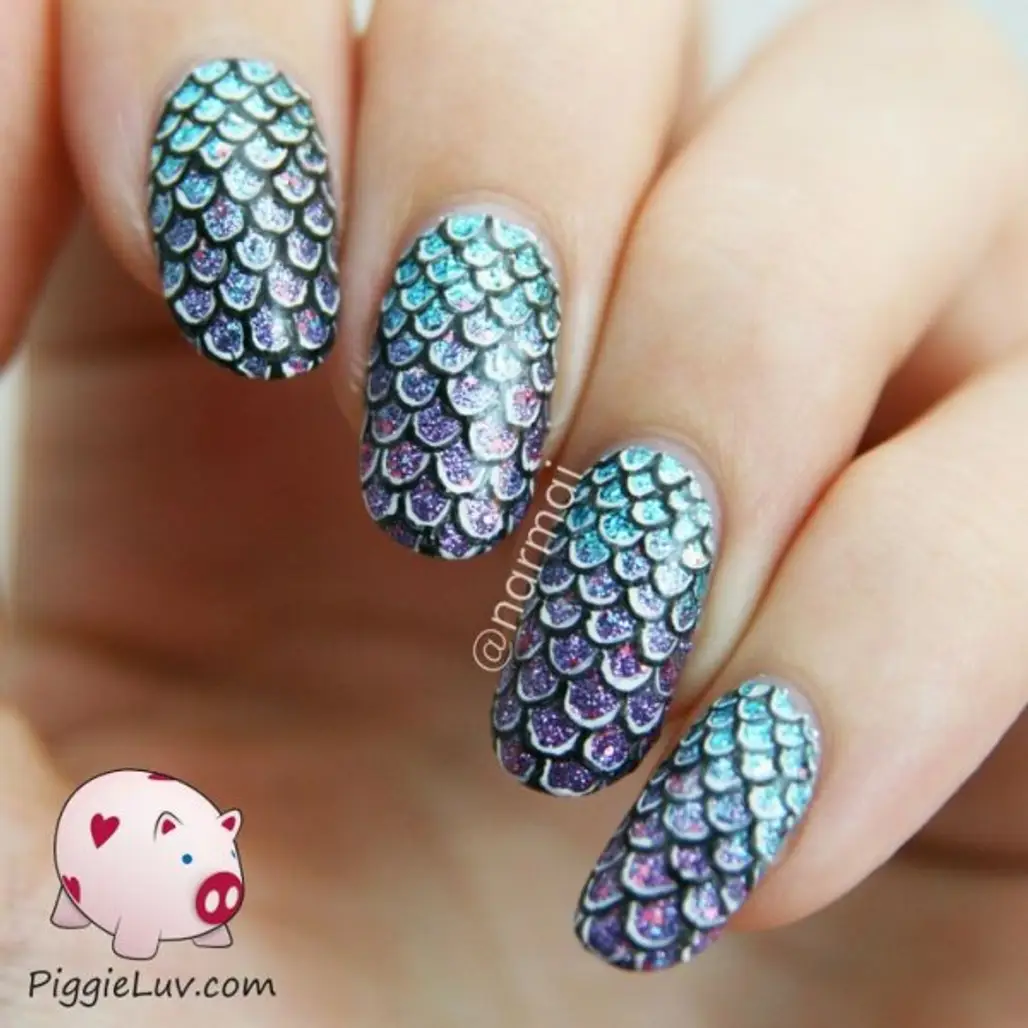 Two Toned Scales in Purple and Blue