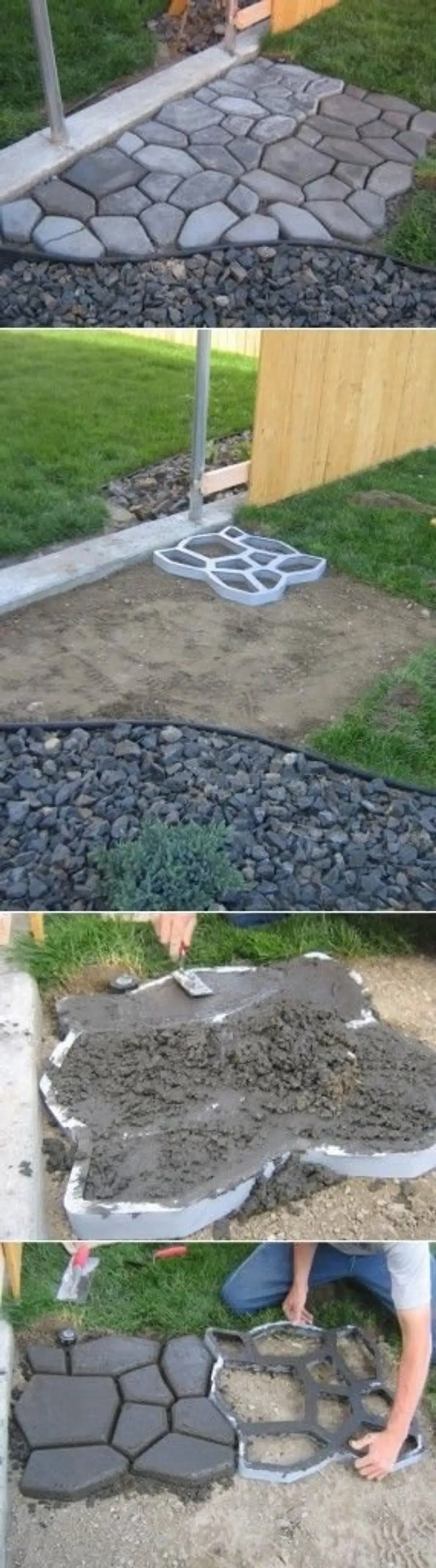 DIY Cobble Stone Path