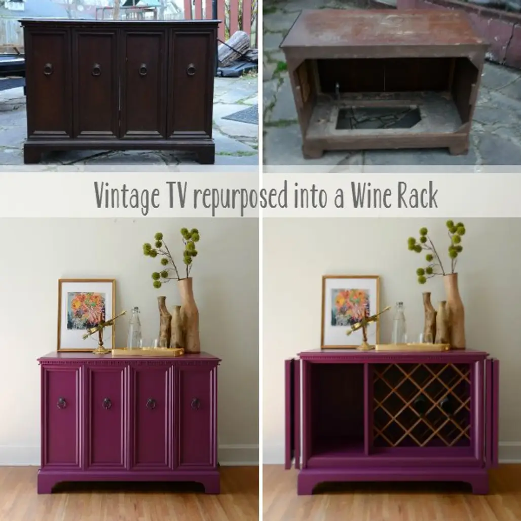 Turn a TV Stand into a Wine Rack