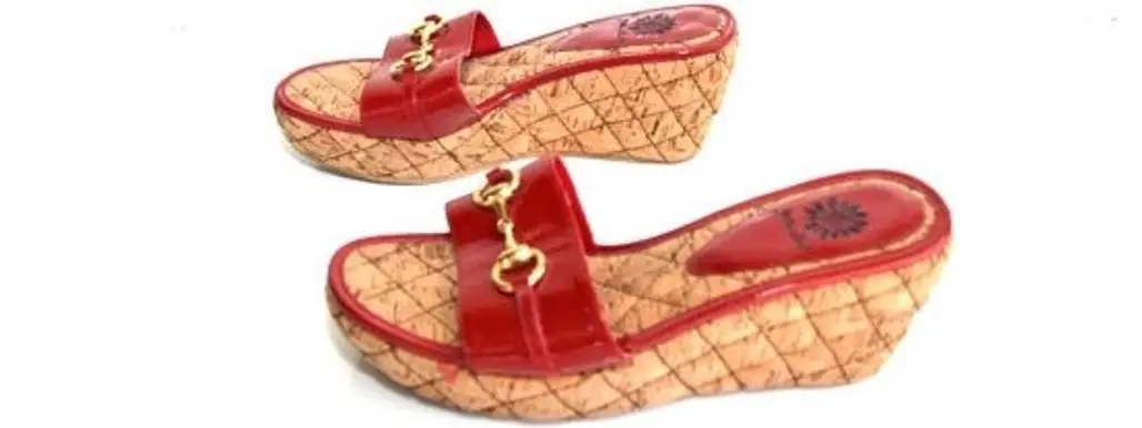 Red Wedge Heel Sandals