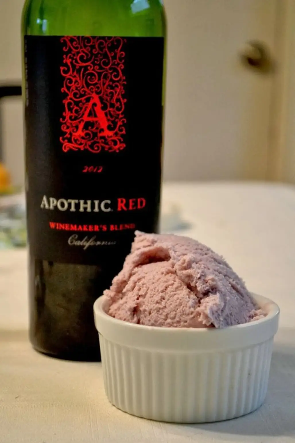 Homemade Red Wine Ice Cream