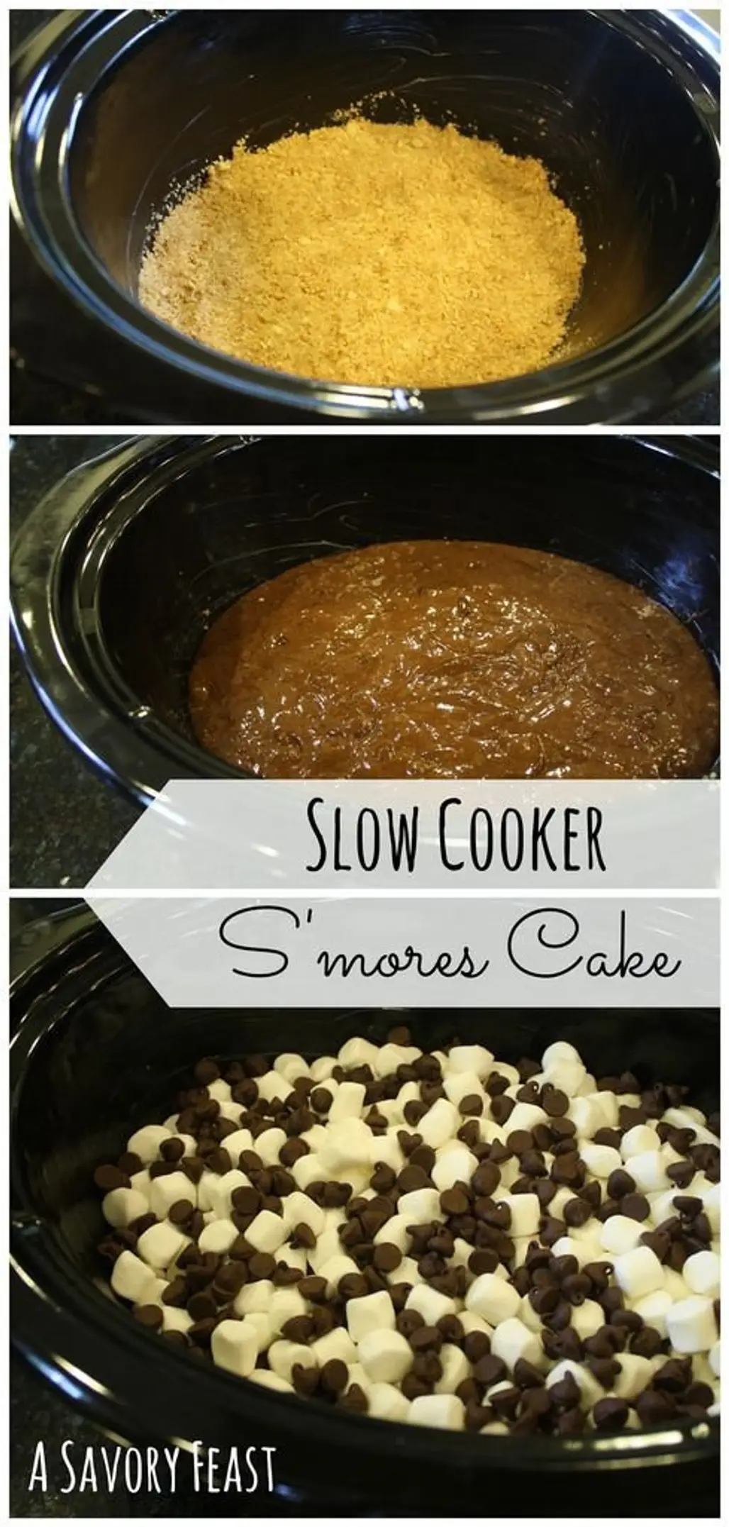 Slow Cooker S'mores Cake!