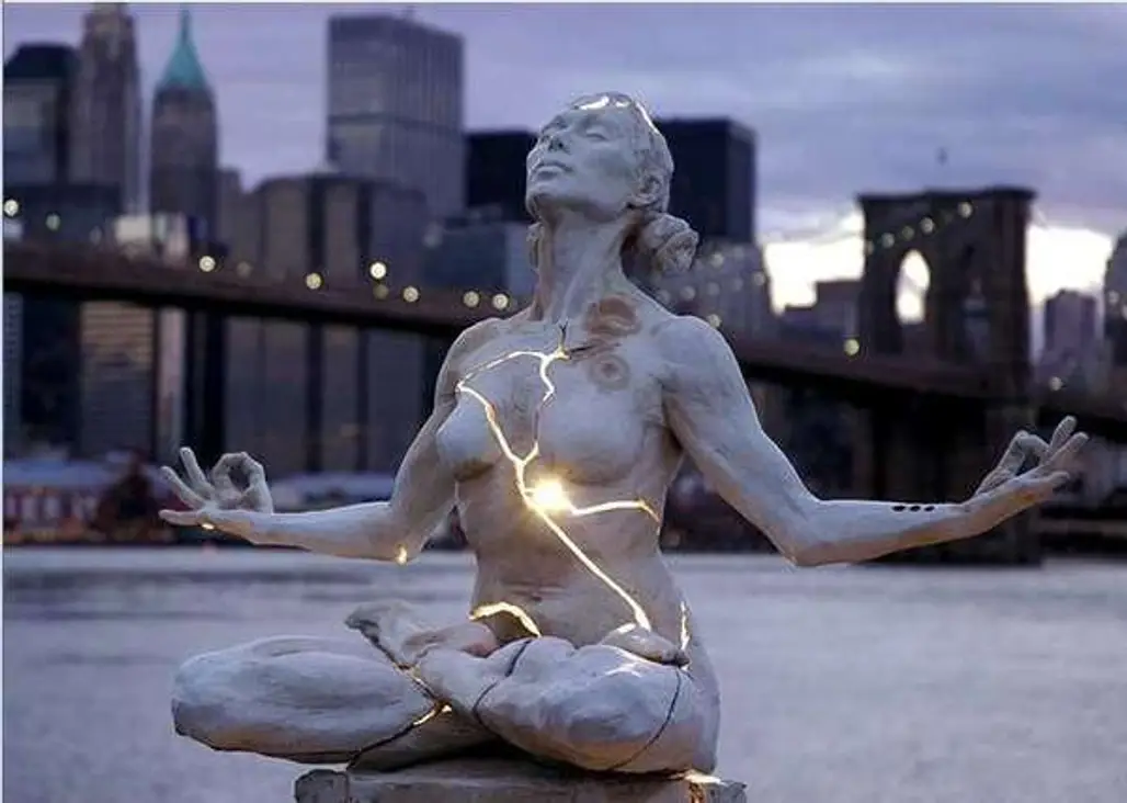 Brooklyn Bridge, statue, sculpture, monument, human positions,