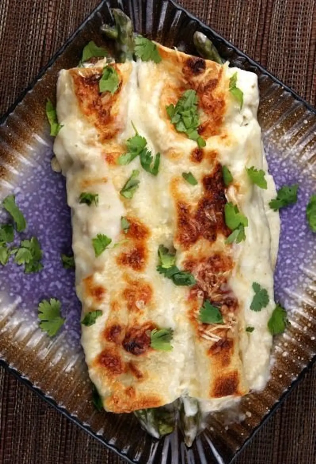 Asparagus and Chicken Enchiladas