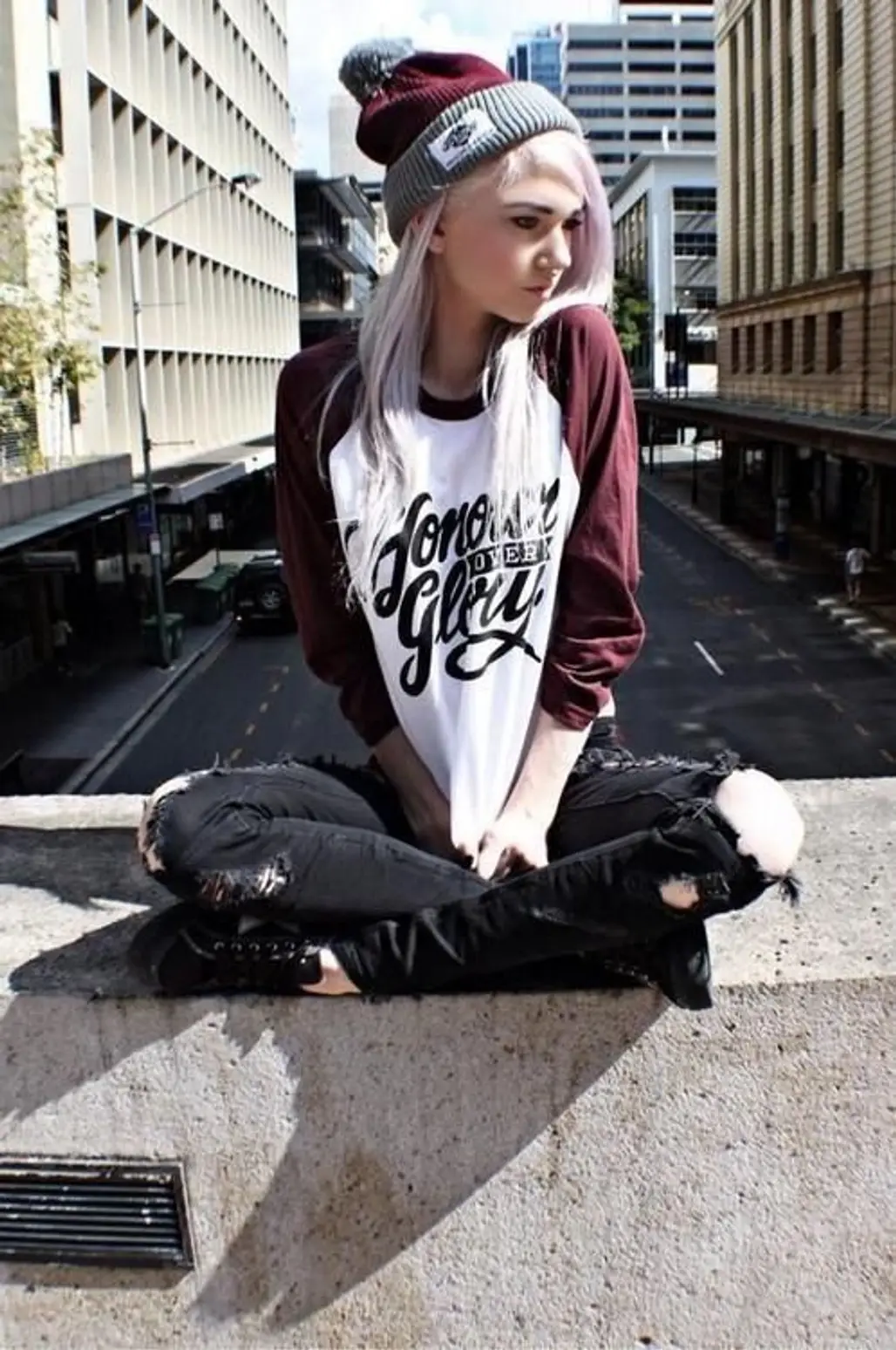 Burgundy, Grey and Black and Supercool Coordinating Hair