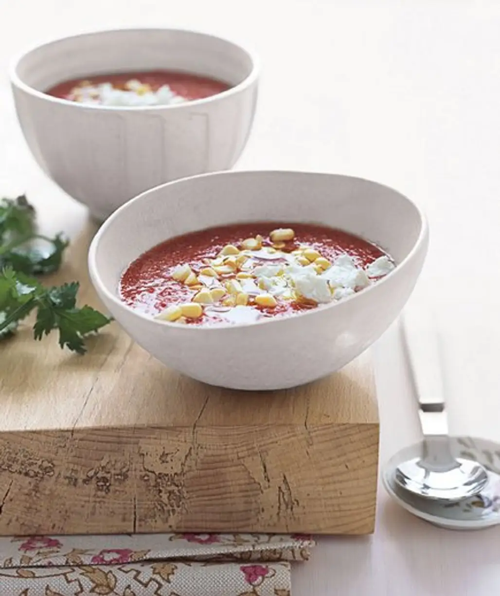 Gazpacho with Goat Cheese