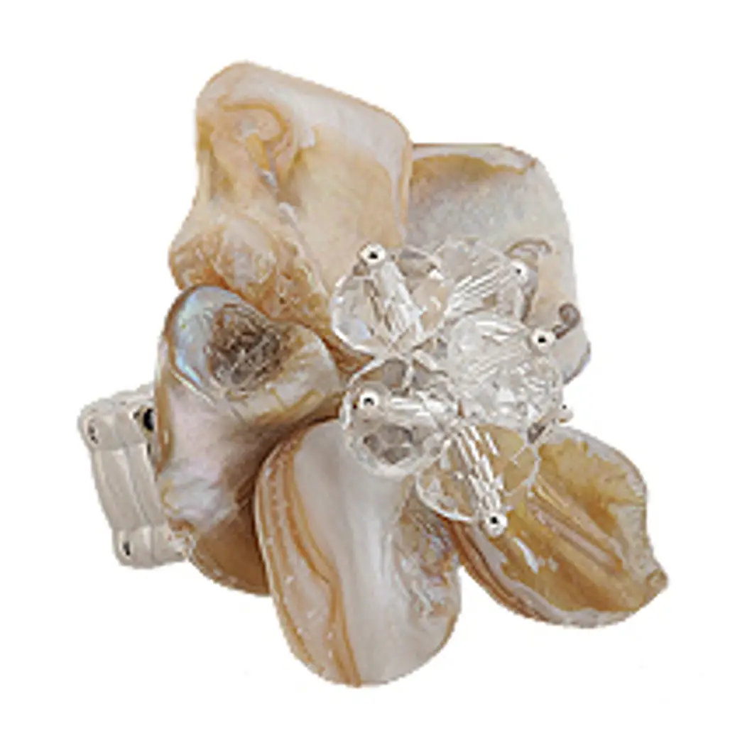 Mother of Pearl Flower Ring