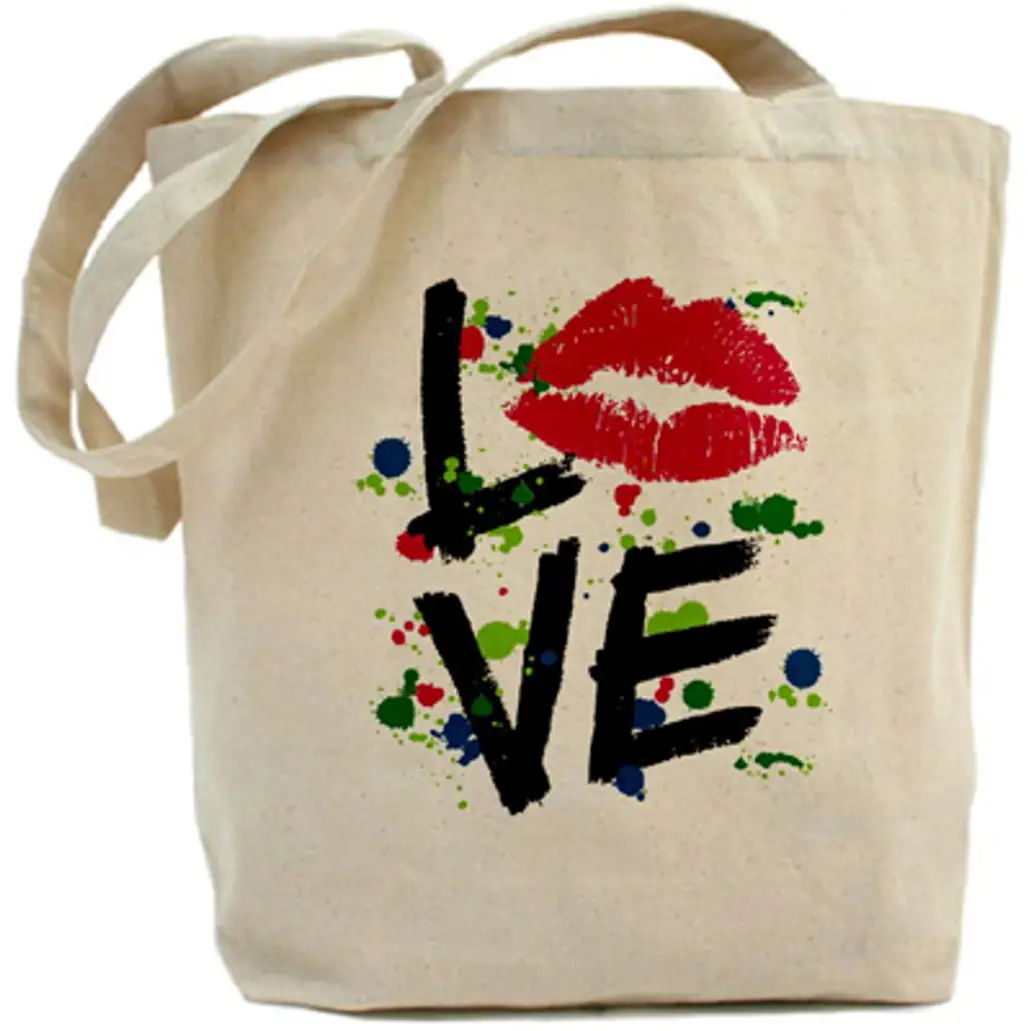 Artsmith Inc LOVE Lips Tote Bag