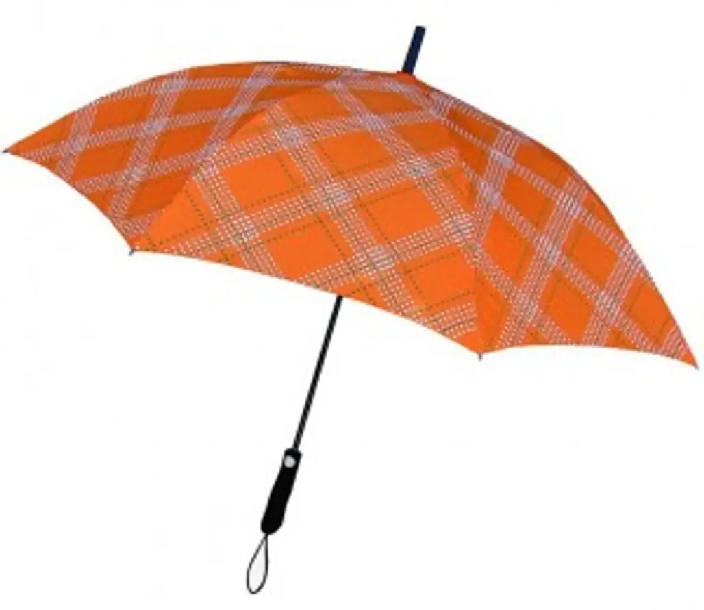 Tray 6 Plaid Orange Umbrella