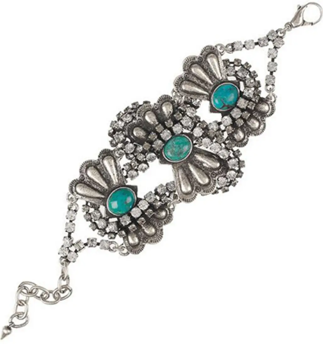 Lulu Frost Turquoise & Diamante Bracelet