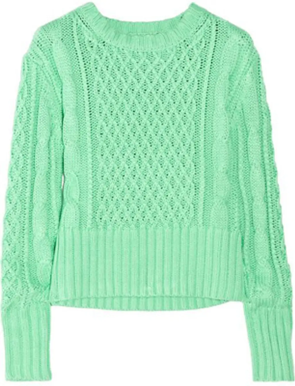 Acne Mint Green Cable Knit Sweater