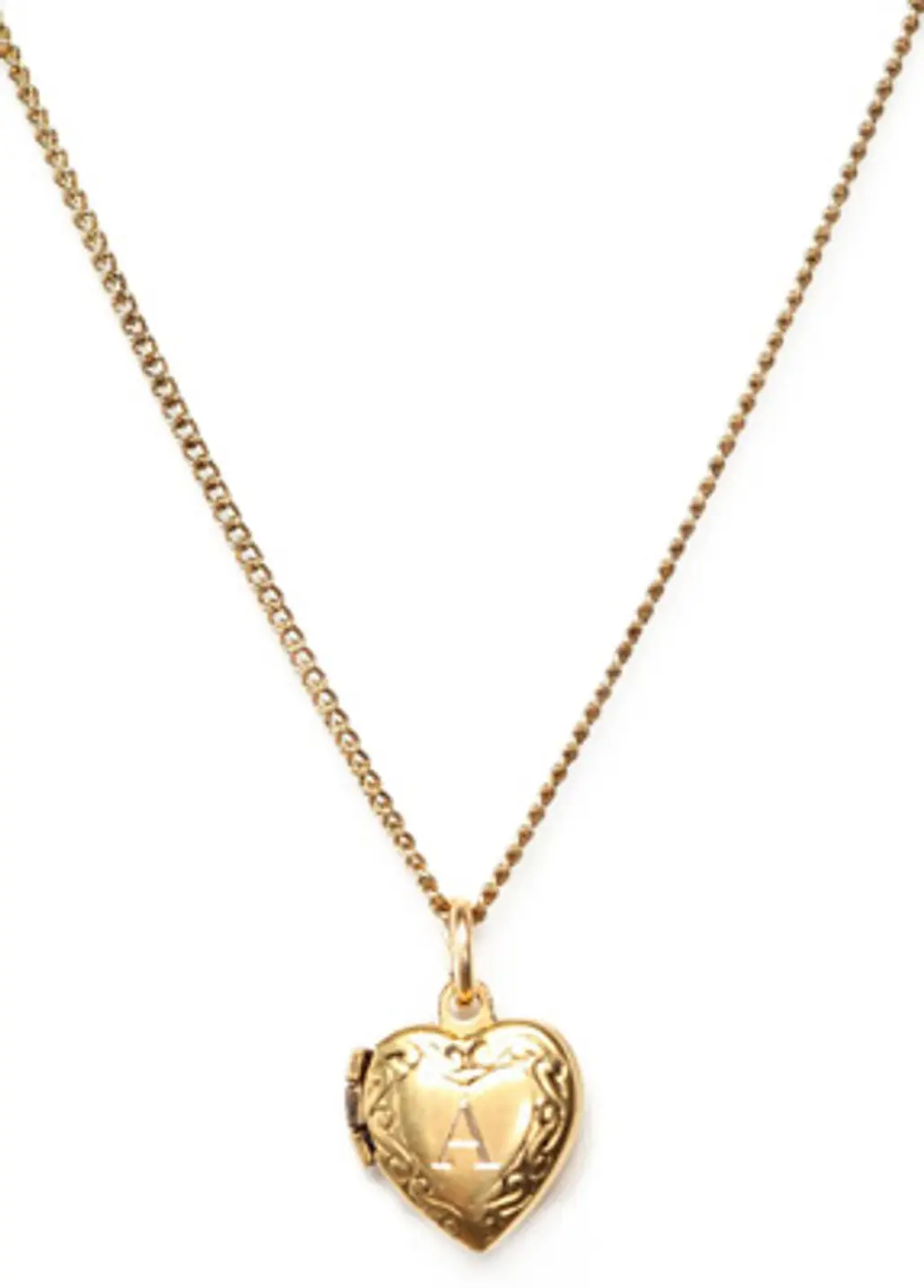 Urban Outfitters Initial Heart Locket Necklace