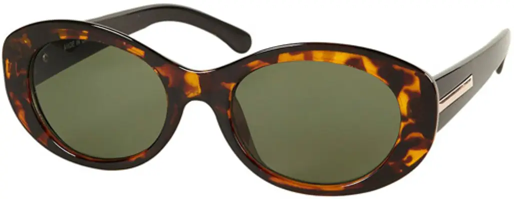 Topshop Squashed Oval Sunglasses